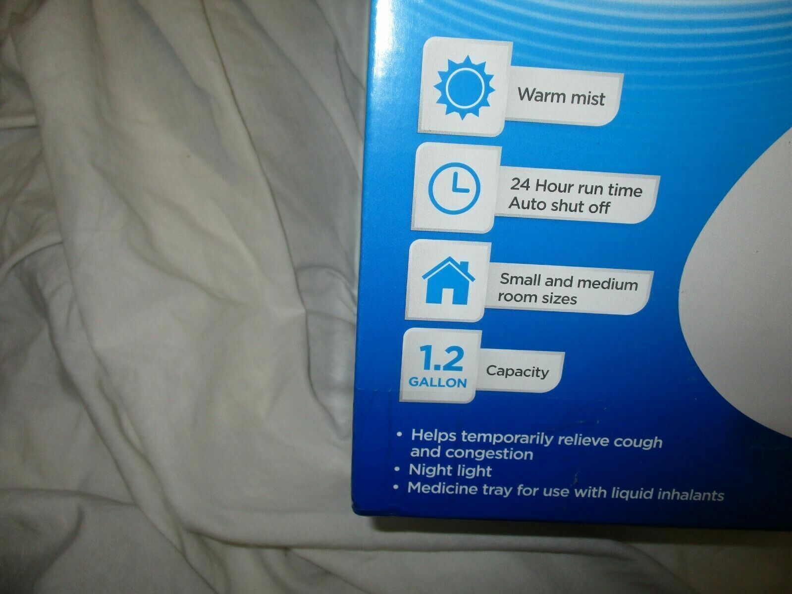 Equate Warm Steam Vaporizer Medium Rooms 1.5 Gallon Tank Warm Mist Humidifier Humidifiers