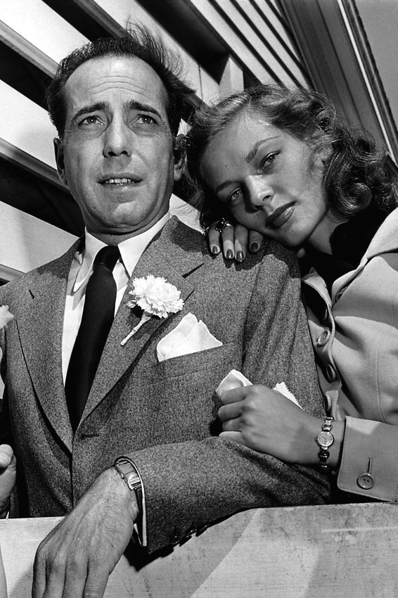 Humphrey Bogart and Lauren Bacall Romantic Rare Candid Portrait 24x18 ...