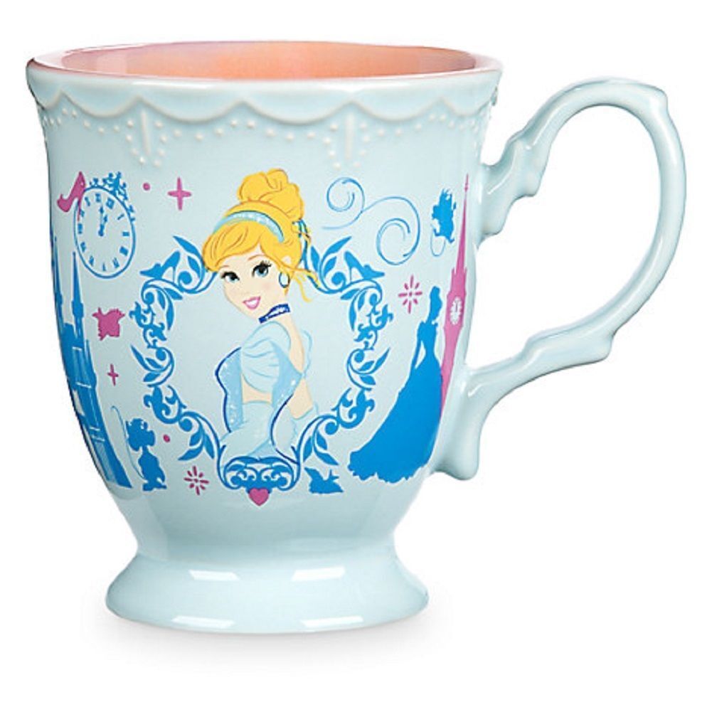 Rare Disney Beauty and the Beast Princess Belle Glitter 20 Oz Coffee Cup Mug  