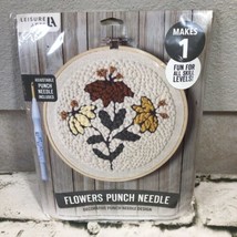 Leisure Arts Mini Maker Flowers Punch Needle Kit New - $24.74