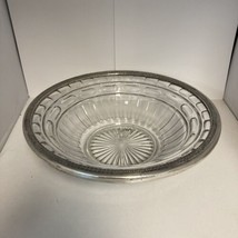 Vintage Weidlich Sterling Silver Rim Crystal Glass Fruit Bowl 7368 - $193.05