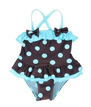 Beautiful Baby Girl Swimsuit Lovely Bow Spot Toddler Swimsuit Blue (2~3Y)
