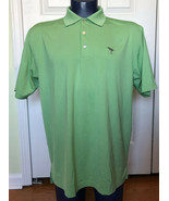 Peter Millar Summer Comfort Polo Golf Shirt LARGE L green embroidered bird  - $24.72