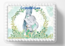 A Little Peanut Elephant Is On It&#39;s Way Edible Image Edible Baby Shower ... - $16.47