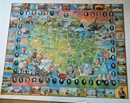 US Presidents thru Bush White Mountain 1000 PC Jigsaw Puzzle 1999  24 by... - $9.89