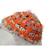 Fuzzy Orange Crochet Beanie Hat - $11.80