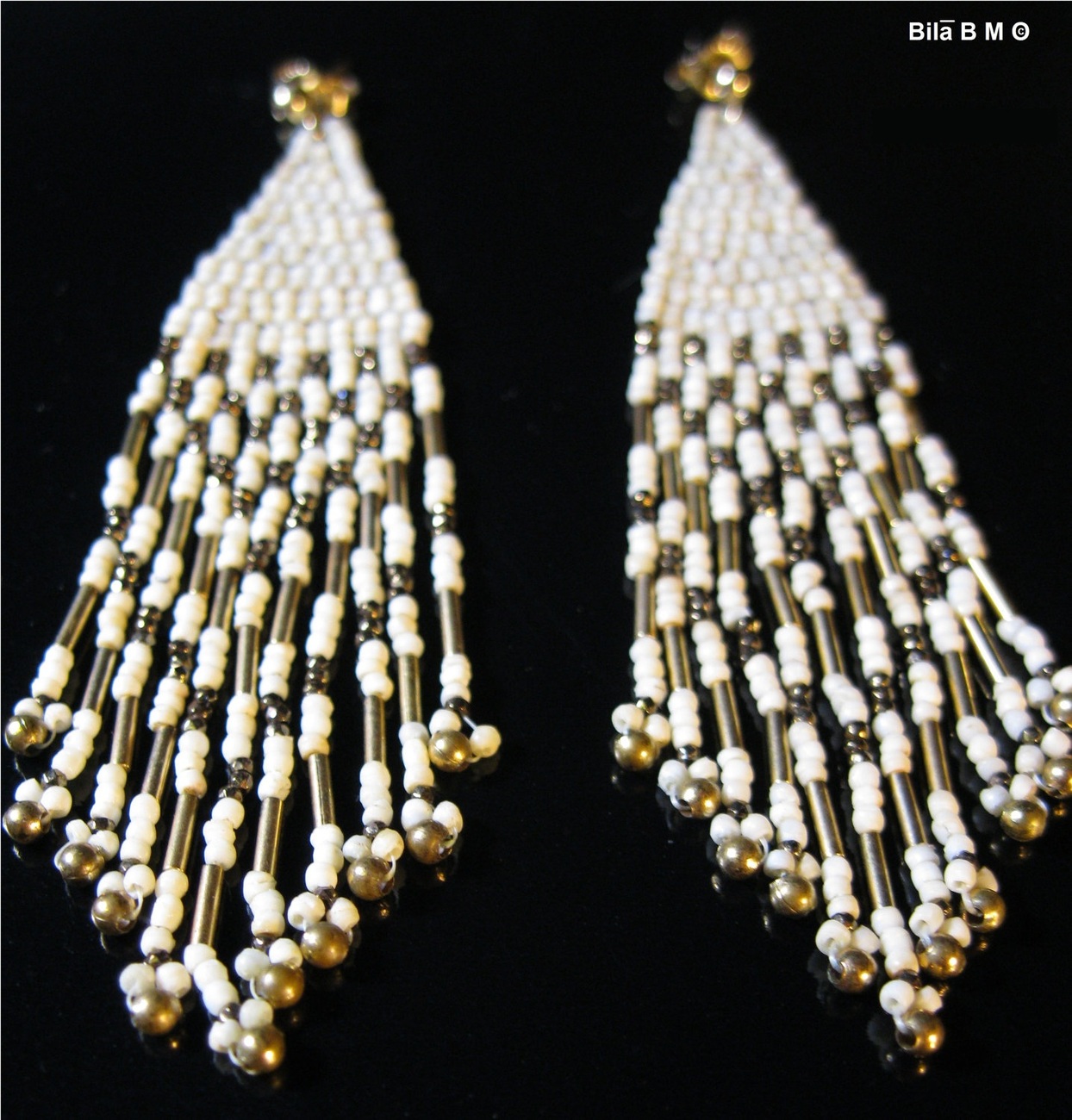 Primary image for Vintage Gold Filled CHANDELIER EARRINGS with 14K GOLD POSTS - FREE SHIPPING