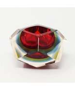 1960s Astonishing Red and Blue Ashtray or Catchall By Flavio Poli for Se... - $540.00