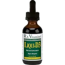 NEW RX Vitamins Liqui-D3 2000 IU Hypoallergenic Gluten Free Supplement 1 oz - $23.76