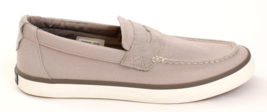 Sperry Gray Canvas Compass Mainsail Penny Loafers Boat Shoes Men's Size 9.5 - $79.19