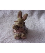 Sarah’s Attic Little Angle Bunny Cindi Holding A Stuff Bunny 1990 - $5.99