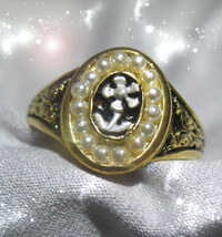 Haunted Mourning Ring Halloween Alexandria Secret Closure Collection Magick - $227.77