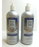 2 Pure Silk Coconut &amp; Oat Flour Body Wash 32 Oz Calm Soothe Smooth Refre... - $24.74