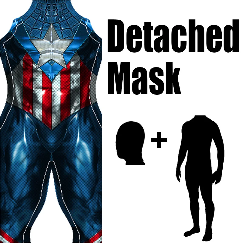 Captain Cosplay Costume America 3D printed Spandex Lycra disfraces para