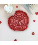 Heart Shaped Trinket Bowl For Jewelry, Ceramic Soap Bar Saver Dish, Ring... - $40.00