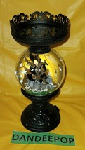 Bath And Body Works Lighted Spooky Cemetery Waterglobe Halloween Candle Holder  - $123.74