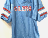 HOUSTON OILERS Vintage NFL Columbia Blue AFC 90s Bike Unnumbered Jersey M - $123.75