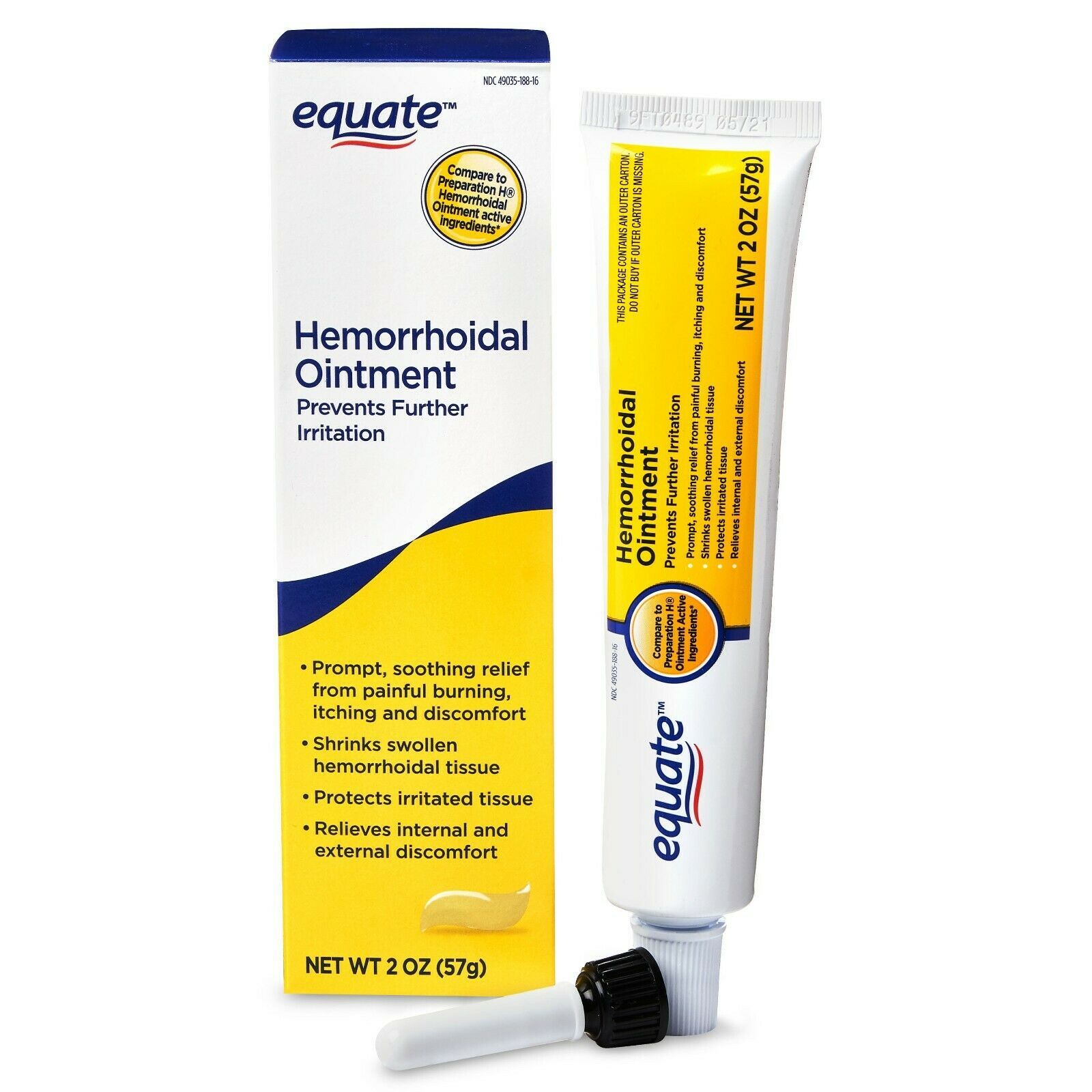 Equate Hemorrhoidal Ointment, Relief from Burning, Itching