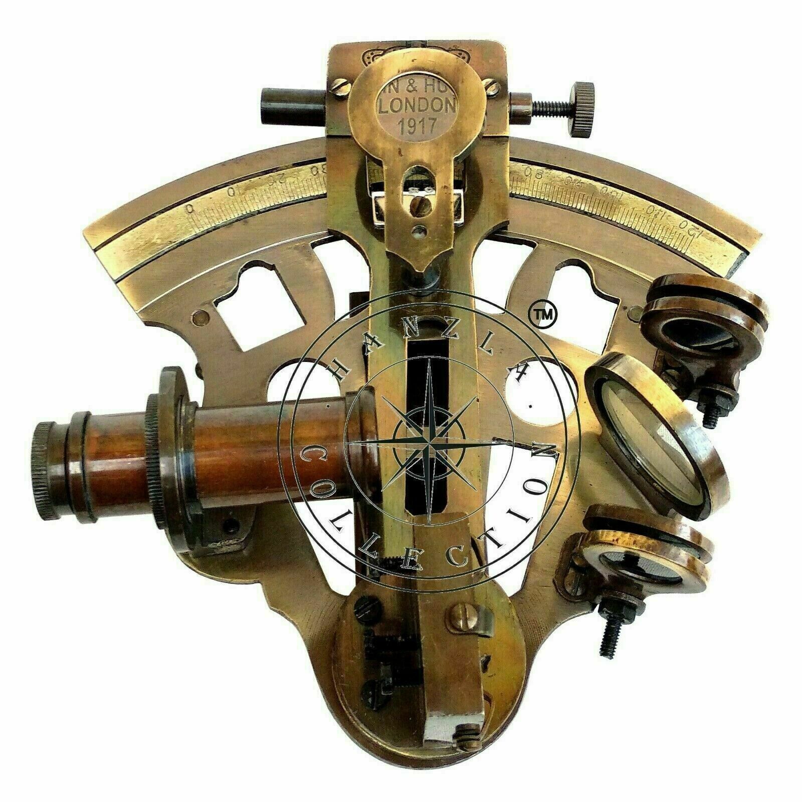 Antique Brass Working Marine Sextant Collectible Vintage Nautical Ship Astrolabe Sextants