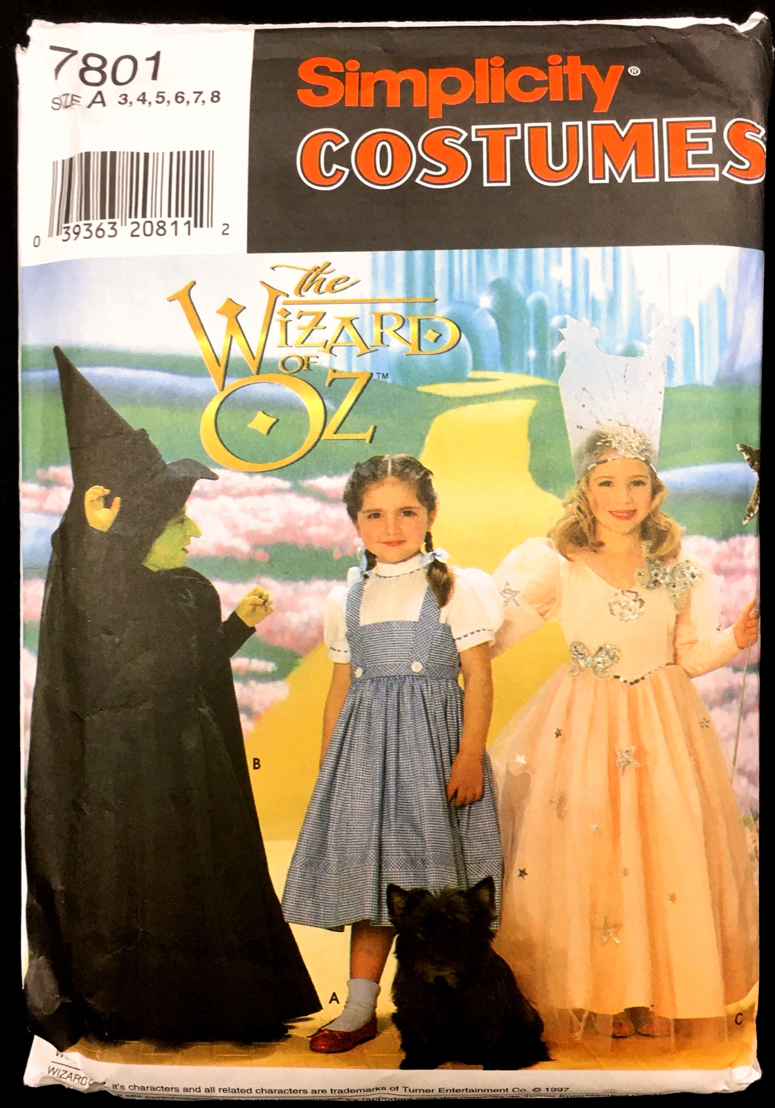 Primary image for Part Cut Wizard Oz Sz 3 -8 Dorothy Glinda Witch Costume Simplicity 7801 Pattern