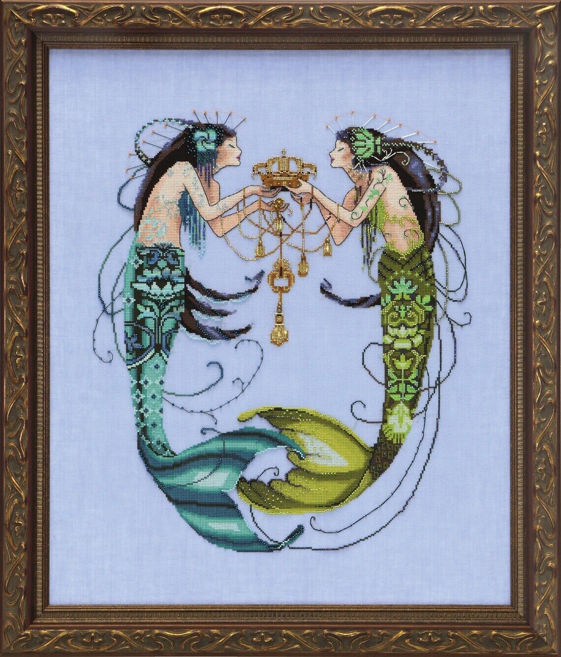 Primary image for MD141 "The Twin Mermaids" Mirabilia Design Cross Stitch Chart With Embellishment