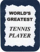 World's Greatest Tennis Player 3" x 4" Love Note Sports Sayings Pocket Card, Gre - $3.99