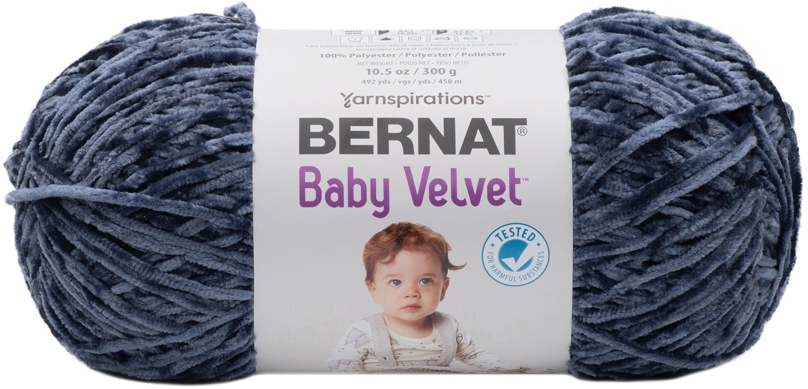 1 ct Yarnspirations 10.5 oz Bernat Baby Blanket 45030 Tan Pink Polyester Yarn