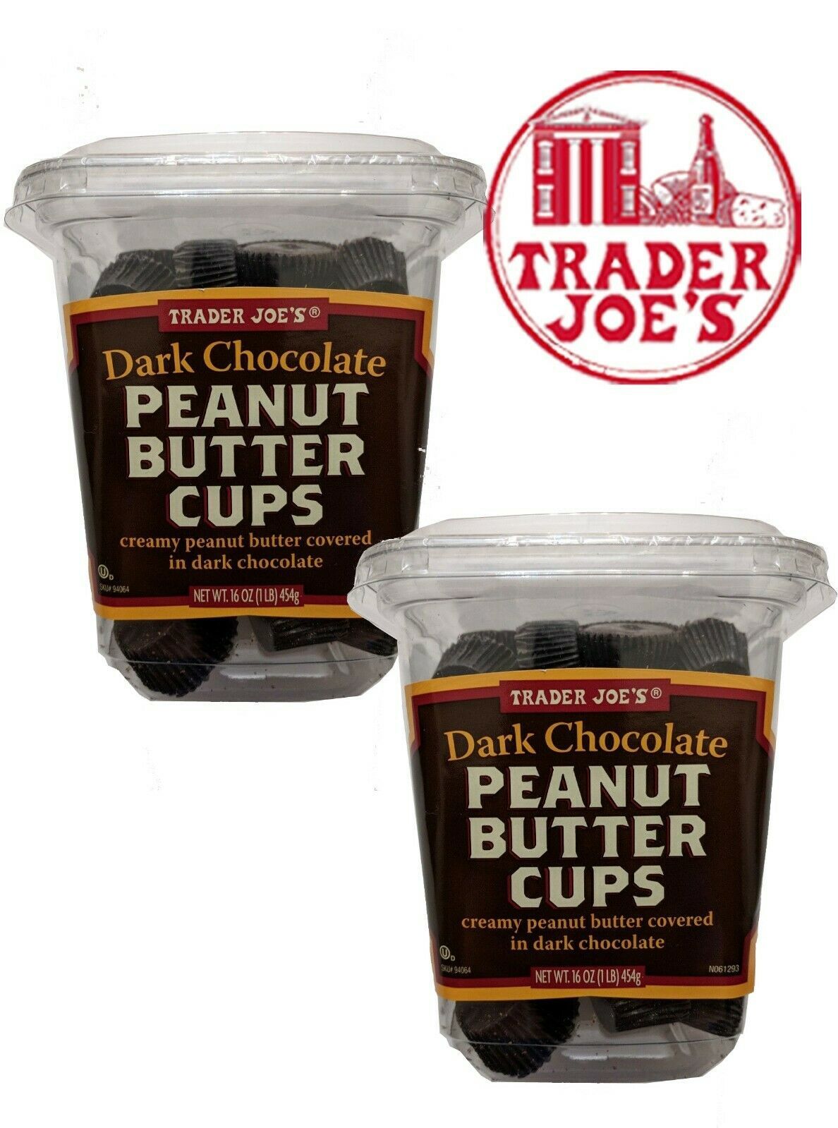 Trader Joe's Milk Chocolate Peanut Butter Cups 16 OZ(1 LB)