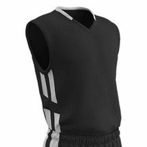MNA-1119088 Champro Youth Muscle Basketball Jersey Black White Medium - $15.03