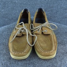 Sperry Top-Sider Men Boat Shoe Shoes  Brown Leather Lace Up Size 9.5 Medium - $25.74