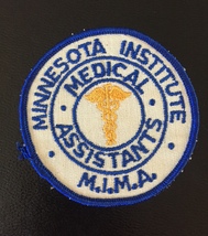 Vintage 70s Minnesota Institute of Medical Assistants (MIMA) patch