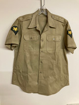 Vietnam War Era Shirt U.S. Army Summer Men Khaki 1/4 Sleeves Medium Very... - $16.82