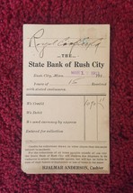 Set of 4: Bank of Rush City Bank Deposit Cards/Mailing Cards (1913) image 2