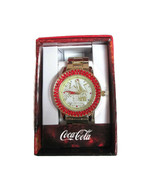 Coca-Cola  Accutime Red Crystal Bevel Watch 42 mm Gold-tone- BRAND NEW - $9.65