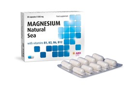 Natural Sea Magnesium 30 x 583 mg with Vitamins B1,B2,B6,B12 Supports Ne... - $10.26