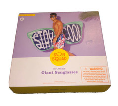 Sun Squad Inflatable Pool Float Giant Sunglasses Stay Cool NIB - $17.12
