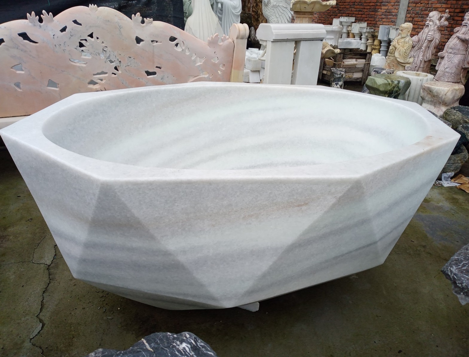 30 Discount Bathtub Stone Tub Diamond Style Bathroom Decor Handmade