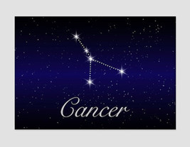 Cancer Zodiac Sign Canvas Print Cancer Gift Astrology Art Zodiac Print C... - $49.00