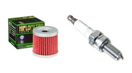 Oil Filter &amp; NGK Spark Plug Tune Up Kit For 06-09 Suzuki LT-R450 QuadRac... - $16.90