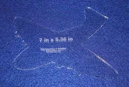 Airplane 7" x 5.36" - 1/4" Thick - Clear Acrylic - Long Arm (1/4" foot) Hand Sew - $26.42
