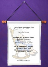 Grandma&#39;s Rocking Chair Poem - Personalized Wall Hanging (532-1b) - $19.99