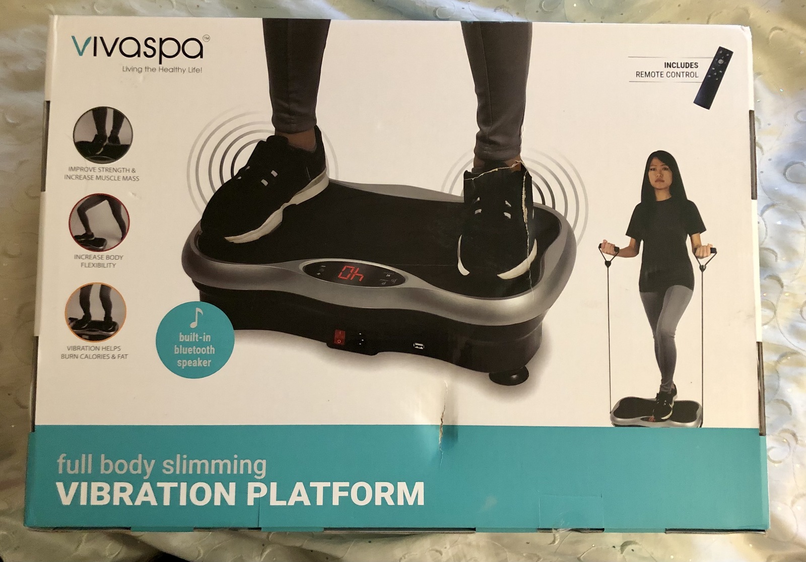 Vivaspa Full Body Sliming Vibration Platform With Builtin Bluetooth