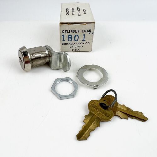 Vintage Chicago Lock Company Desk Drawer Lock Cylinder 1801