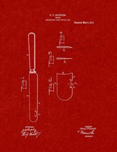 Knife Patent Print - Burgundy Red - $7.95+