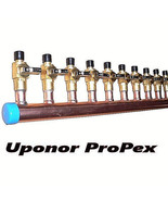 1&quot; Copper Manifold 3/4&quot; Uponor ProPEX (With &amp; Without Valve) 2 Loops-12 ... - $50.77+