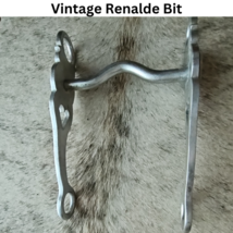 Renalde Aluminum Horse Shanked Port Bit 5" Mouth Heart Cut Out Plain Concho USED image 6