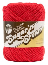 Lily Sugar&#39;n Cream Yarn  Solids Red - $7.61
