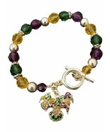 Mardi Gras Jester Charm Bracelet - $13.85