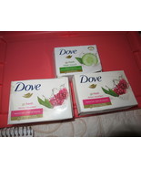 3 Pack Dove Bar Soap Pomegranate and Cucumber 4 oz and 3.5 oz per Sealed... - $10.99