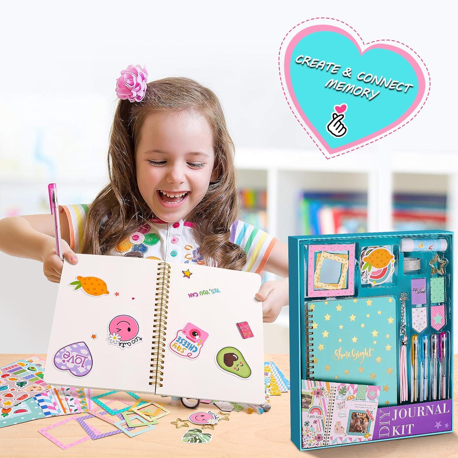 Pretty Me diy journal kit for girls - great gift for 8-14 year old girl -  cool